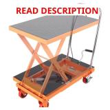 Hydraulic Lift Table Cart 500 lb Capacity