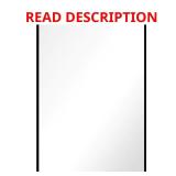 26x38in Polystyrene Frame Mirror, Black