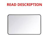 Timeless Home 40" H x 24" W Black Wall Mirror
