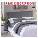 Naomi Home Jessenia Queen Headboard, Gray