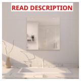 30x30 Rectangular Vanity Mirror, Brushed Ni
