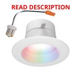 Halo RGB 4 in. W LED Smart Downlight 7.1 W