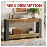 Tribesigns 63" Console Table - Rustic Brown/Black