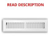 2 in. x 12 in. 2-Way Steel Floor Register
