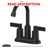 Matte Black 4" Centerset Sink Faucet