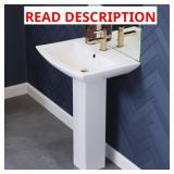 Sublime Pedestal Vessel Sink, White **SINK ONLY.
