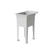 18 in x 24 in Freestanding White Utility Sink