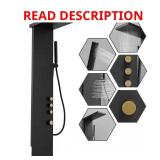 1-Jet Shower Tower Panel, Black