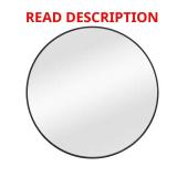 24 in. Round Aluminum Vanity Mirror, Black