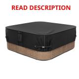 Outdoor Hot Tub Cover - Waterproof Cap Black