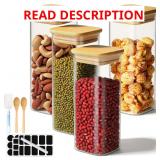 Glass Jars with Lids, 4 Pack Containers