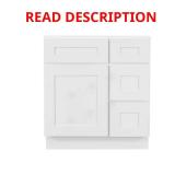 Lancaster Shaker Bath Vanity Cabinet, White