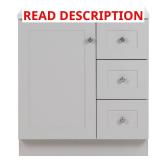 Bannister 30.5"W Bath Vanity, Pearl Gray Sink