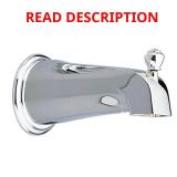 Decorative Metal Diverter Tub Spout in Chrome