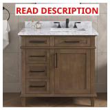 Sonoma 36in Single Sink Vanity w/ Carrara Top