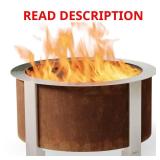 X Series 24 Smokeless Fire Pit, Corten Steel