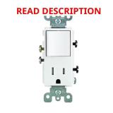 Decora 15A Tamper-Resist Combo Switch & Outlet