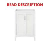 Tilton 24in Bath Vanity Cabinet, White Finish
