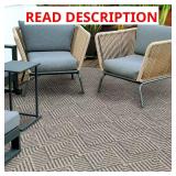 Black/Ivory Zig Zag 6 ft. x 9 ft. Rug