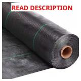Premium Garden Weed Barrier Fabric, 6 oz
