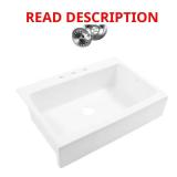 Josephine 34-in. 3-Hole Farmhouse Sink, White