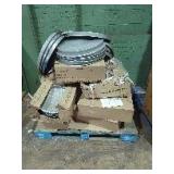 Skid Lot Assorted Metal Trash Can Lids
