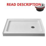GB-507-32 48x32 Alcove Shower Pan Base, White