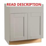 Shaker Sink Base Cabinet, Dove Gray