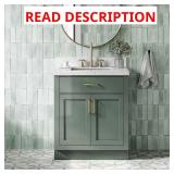 Hepburn 30" Single Sink Vanity - Sage Green