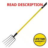 54 in. Fiberglass 5-Tine Garden Fork with Grip