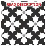 (2) Bold Blooms 8x8 Matte Porcelain Tile