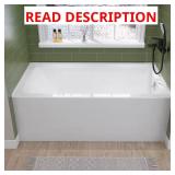 60 x 32 Alcove Tub, Right Drain, White