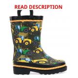 Toddler/Big Boy Tractor Rain Boot 12 Tan Beige