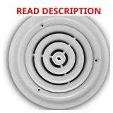 6 in. Steel Round Diffuser in White