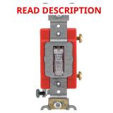 Leviton 20A Toggle Switch Clear 1 pk