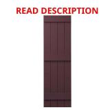 15 in. x 67 in. 4-Board Shutters Red