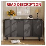 Ahlivia Black Engineered Wood Buffet Cabinet