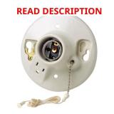 Glazed Porcelain Lamp Holder with Chain Outlet