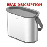 1 Gal Stainless Steel Trash Can with Gray Lid