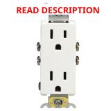Leviton Decora 15A 125V Duplex Outlet 5-15R
