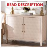 Nira Beige Shagreen 34 in. 2-Door Cabinet