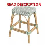 Robias 24.5" White/Green Dot Stool