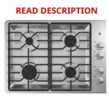 30 in. Gas Cooktop, 4 Burners