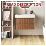 30 in. Wall Sink Vanity with Stone Top