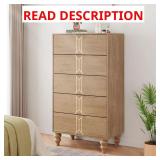 Modern Wooden 5-Drawer Dresser