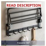 VOLPONE 24-In Towel Rack, Matte Black