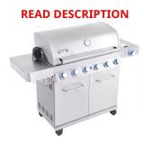 6-Burner Propane Gas Grill with LED Controls