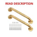 17" Grab Bar, Stainless, Gold 2-pack