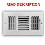 3- 8 in. x 4 in. 3-Way Steel Register, White