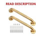 17" Grab Bar, Stainless, Gold 2-pack